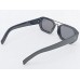 Power Sunglasses Large Rectangle Black Tint Lenses