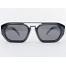 Power Sunglasses Large Rectangle Black Tint Lenses