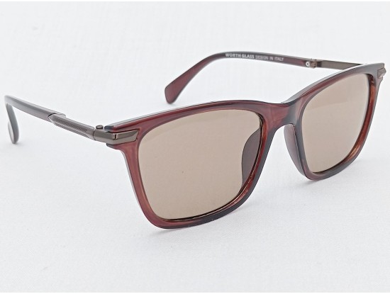 Power Sunglasses Medium Wayfarer Brown Tinted Lenses