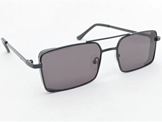 Power Sunglasses Medium Rectangle Black Tint Lenses