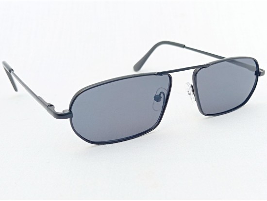 Power Sunglasses Medium Rectangle Black Tint Lenses