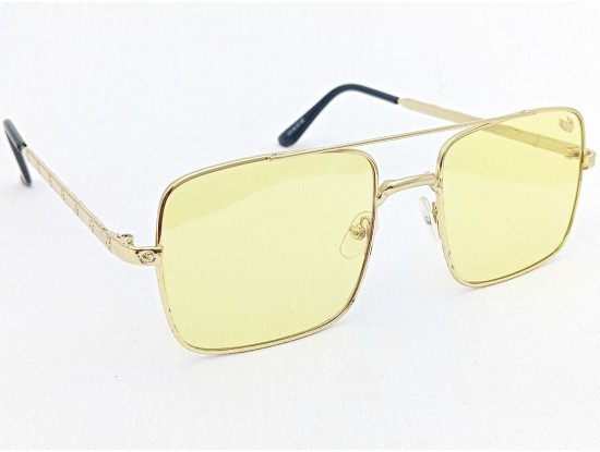 Power Sunglasses Medium Aviator Yellow Tint Lenses