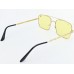 Power Sunglasses Medium Aviator Yellow Tint Lenses