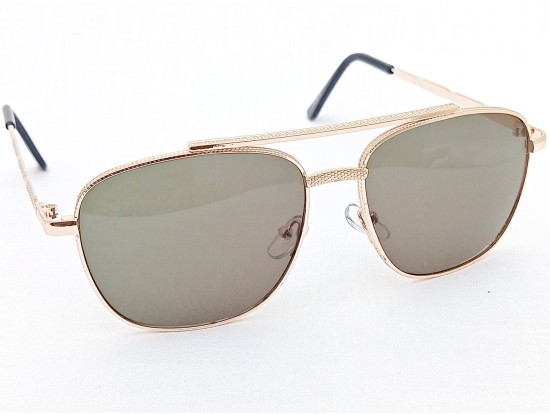 Power Sunglasses Medium Aviator Green Tint Lenses