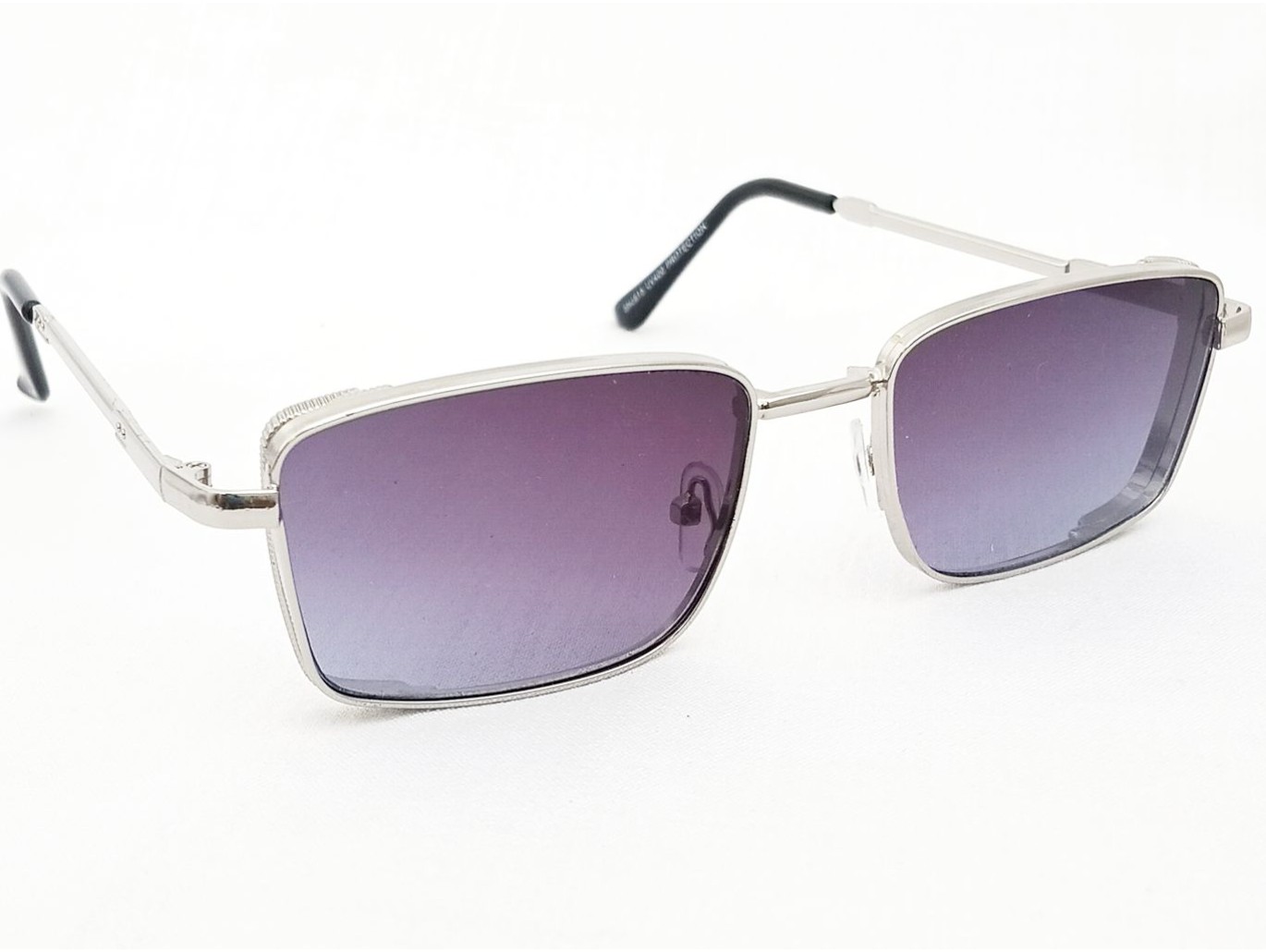 Power Sunglasses Medium Rectangle Black Blue Gradient Lenses Power Sunglasses Medium Rectangle Black Blue Gradient Lenses