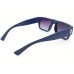 Power Sunglasses Medium Rectangle Black Blue Gradient Lenses
