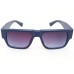 Power Sunglasses Medium Rectangle Black Blue Gradient Lenses