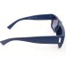 Power Sunglasses Medium Rectangle Black Blue Gradient Lenses