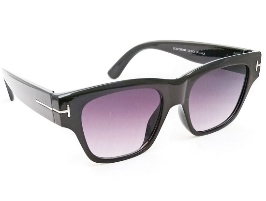 Power Sunglasses Medium Wayfarer Black Gradient Lenses