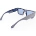 Power Sunglasses Medium Rectangle Blue Tinted Lenses