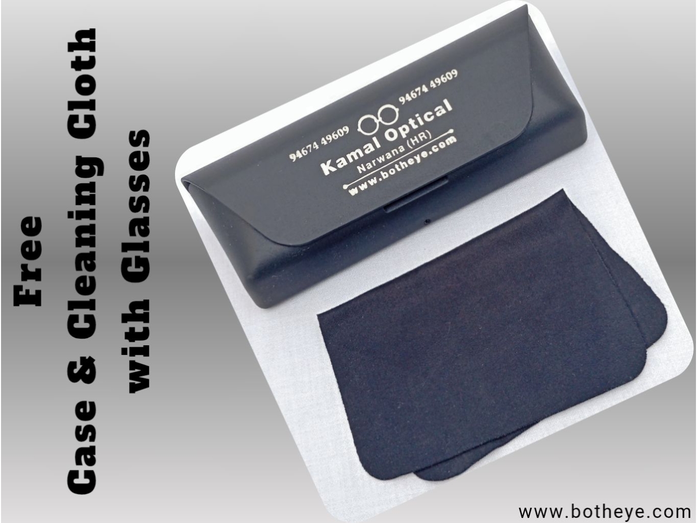 Free Case and Cleaning Cloth with Glasses